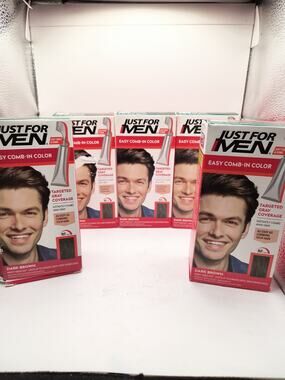 5 Pack Just For Men Easy Comb In Color Dark Brown A-45 Target Gray Coverage